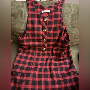 Zara Red and Black Plaid Kids Bottoms and second dress